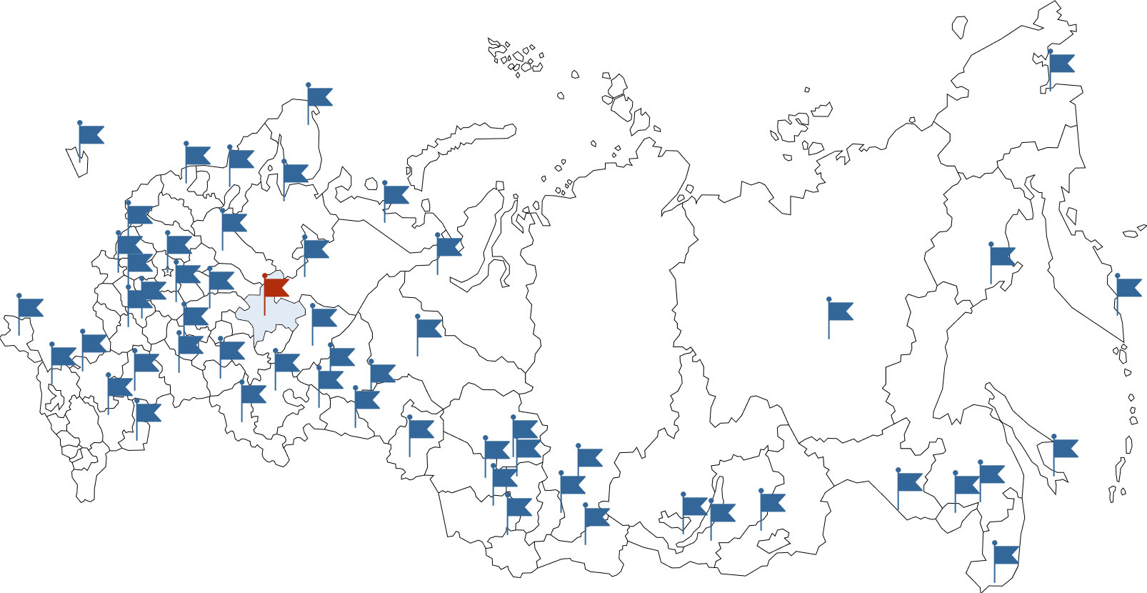 карта доставки труб ппу по России